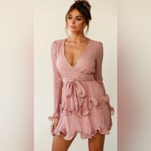 Tiered Ruffle Chiffon Dress